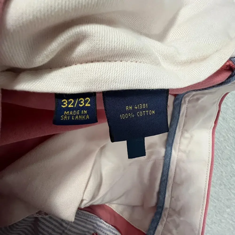 Polo Ralph Lauren Pants‎ Mens 32x32 Pink Classic Fit Cotton Chino Preppy Casual